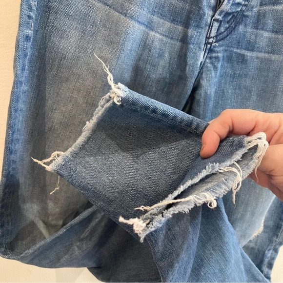 MOTHER Jeans Sz 25 The Stunner Ankle Graffiti Girl Distressed Buttonfly Jeans - Picture 8 of 15